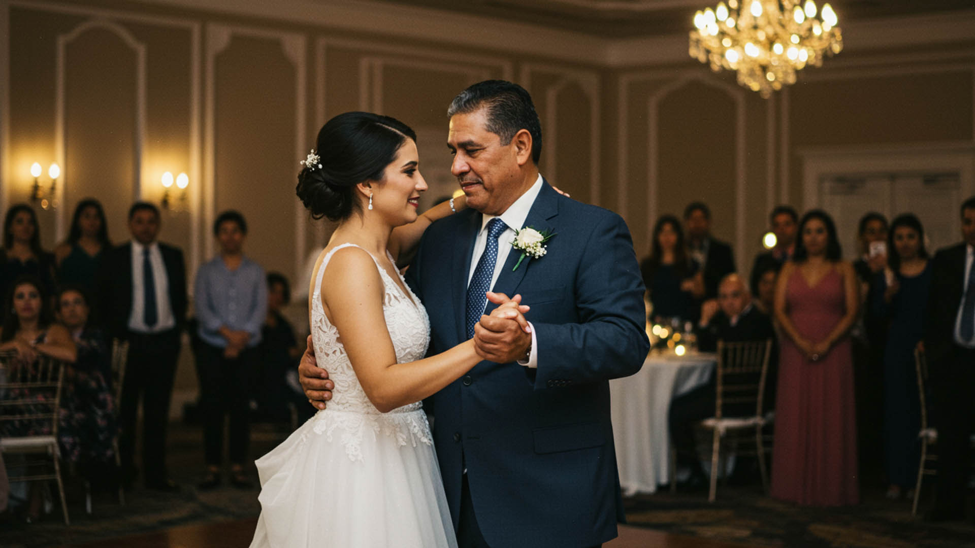 Father daughter dance moment