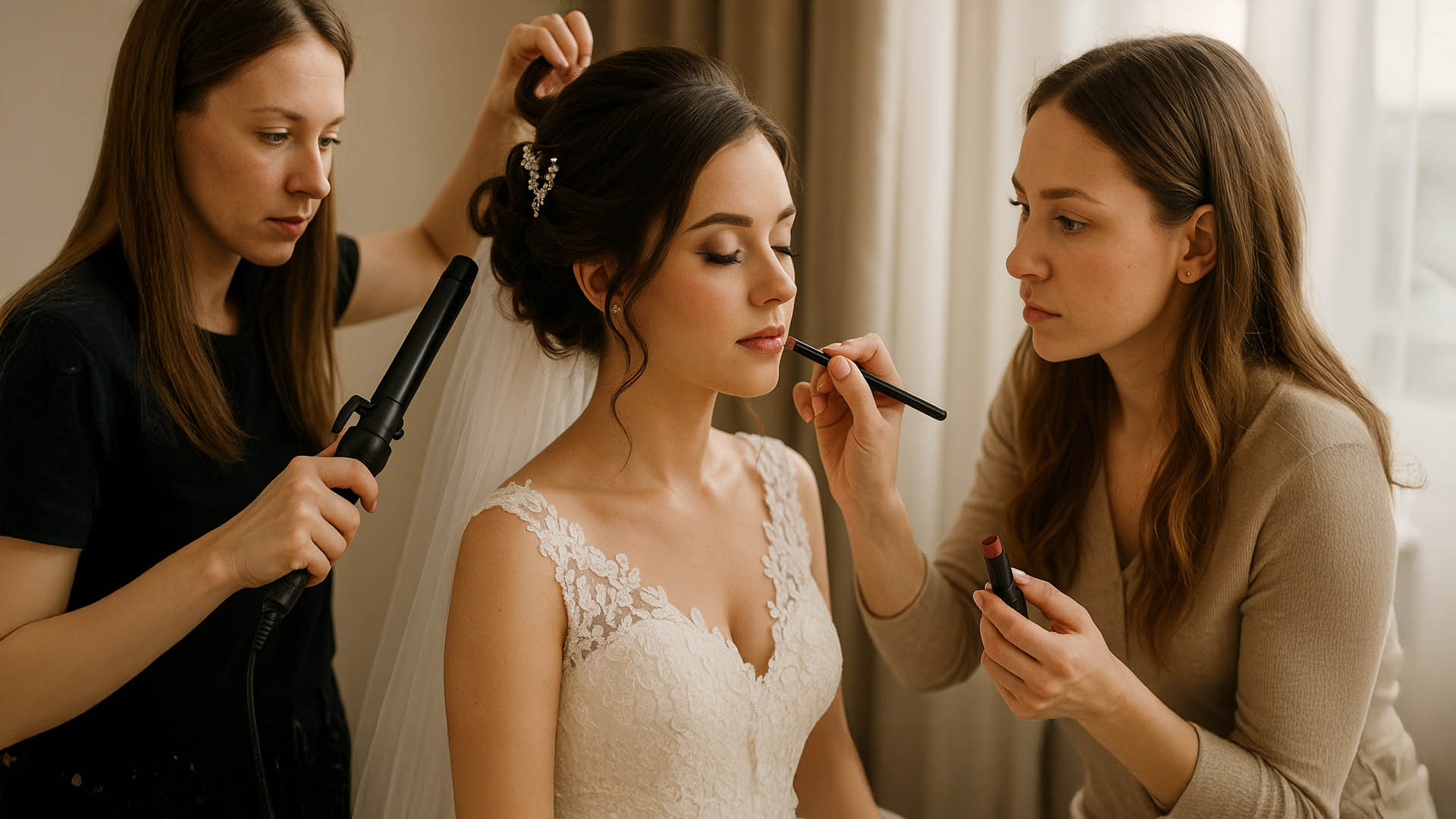 Bride and groom dancing on the dance floor